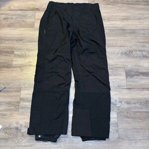 VTG Columbia omni tech black side zip wide leg ski snow pants men’s size XL